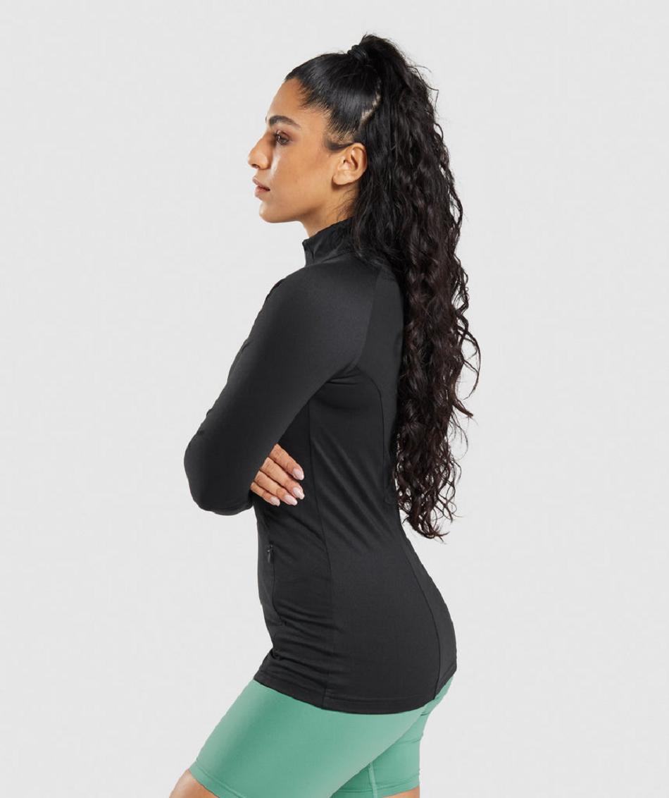 Chaquetas Gymshark Entrenamiento Mujer Negras | CO 2042PJJ